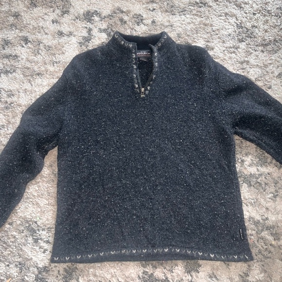 Woolrich Sweaters - Woolrich onyx heather wool blend 1/4 zip pullover sweater woman’s size xl